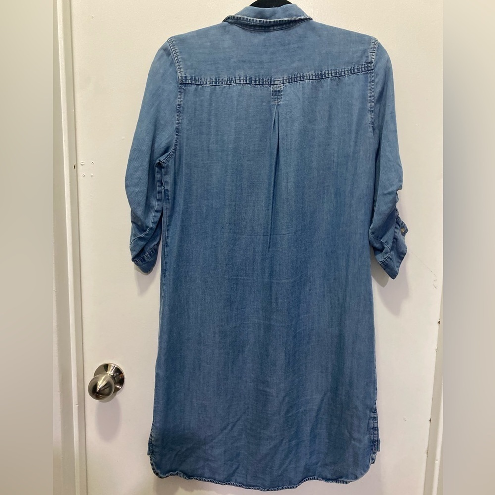 Sonoma Chambray Buttoned Down Shirt Dress - Picture 2 of 5